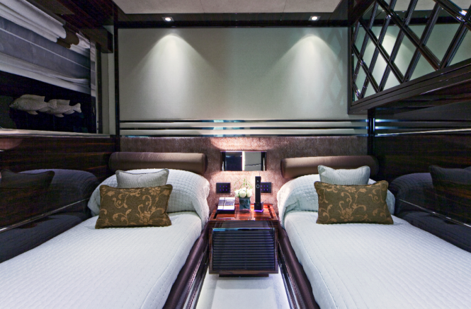 Motor Yacht Manifiq Twin Guest Cabin - Interior by Luca Dini Design