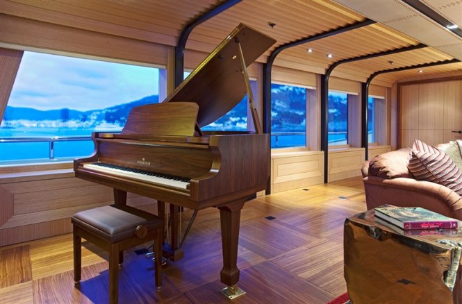 Yacht Imagine - The Main Saloon Piano - Photo Credit Marc Paris