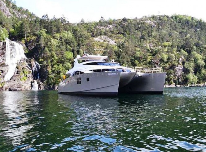 Maiden Voyage in the Norwegian Fjords for SUNREEF 70 POWER Charter yacht DAMRAK II Maiden Voyage in the Norwegian Fjords for SUNREEF 70 POWER Charter yacht DAMRAK II