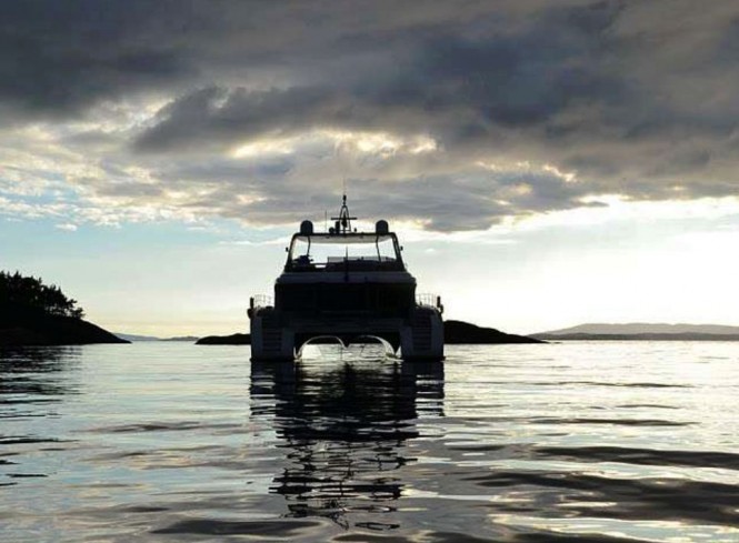 Maiden Voyage in the Norwegian Fjords for SUNREEF 70 POWER Charter yacht DAMRAK II Maiden Voyage in the Norwegian Fjords for SUNREEF 70 POWER Charter yacht DAMRAK II