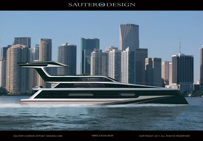 Net Zero 22m Emax Excalibur motor yacht by Sauter Carbon Offset Design and the Ned Ship Group