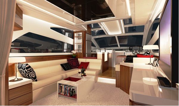 New Horizon E54 Sport Yacht interior