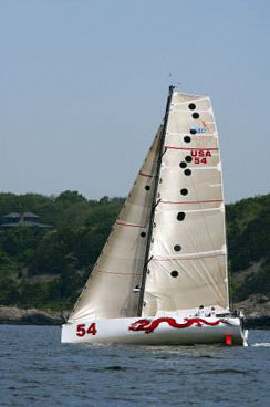 Sailing yacht Dragon, at 40 feet, will be the shortest yacht competing in the Transatlantic Race 2011 and will be sailed by a crew of two. Credit Billy Black Sailing yacht Dragon, at 40 feet, will be the shortest yacht competing in the Transatlantic Race 2011 and will be sailed by a crew of two. Credit Billy Black