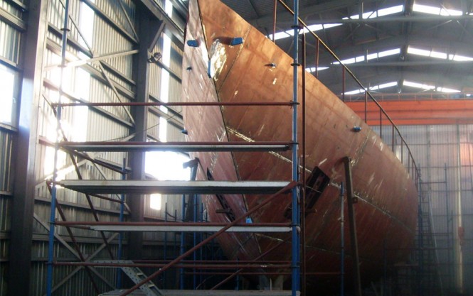 Ada Yacht Works building 47m Sailing Yacht designed by Gerard Dykstra & Partners Ada Yacht Works building 47m Sailing Yacht designed by Gerard Dykstra & Partners