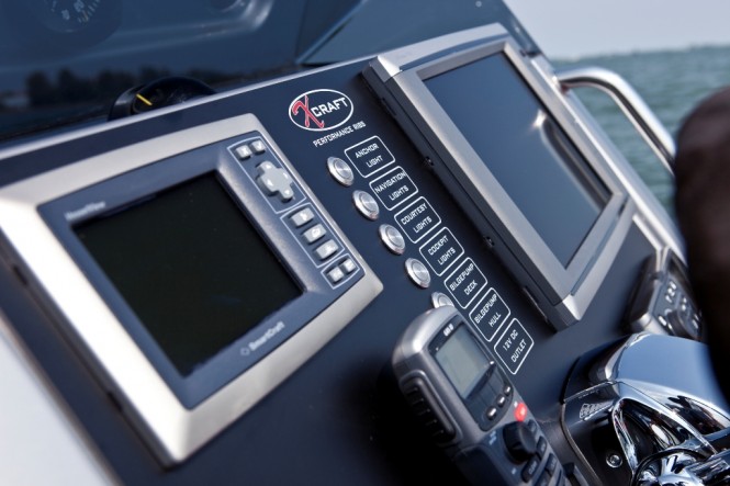 Detail of the X-Craft X8.5 RIB tender Detail of the X-Craft X8.5 RIB tender