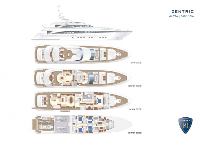 Heesen Motor Yacht ZENTRIC - plans Heesen Motor Yacht ZENTRIC - plans