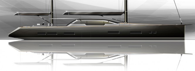 35m sailing yacht by Tony Castro Yacht Design