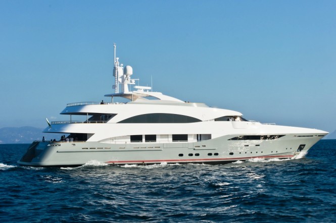 New COLUMBUS 46 m superyacht under construction at Palumbo shipyard