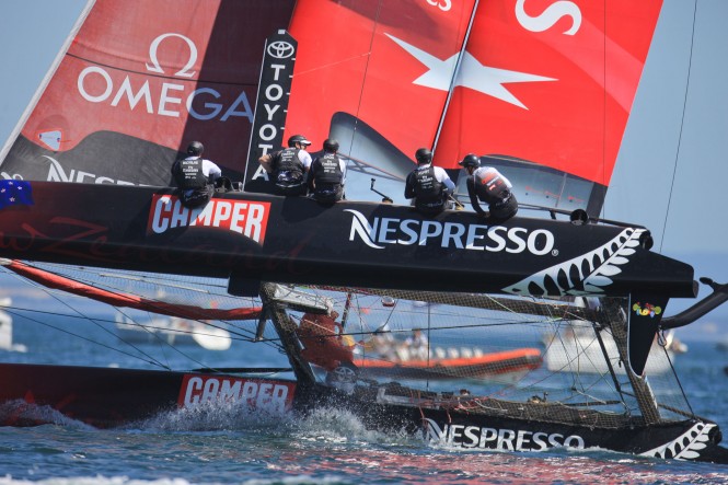 Emirates Team New Zealand wins the first AC World Series Cascais, Portugal