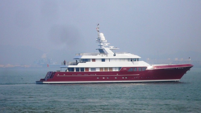 Marco Polo Series motor yacht MAZU undergoing sea trials