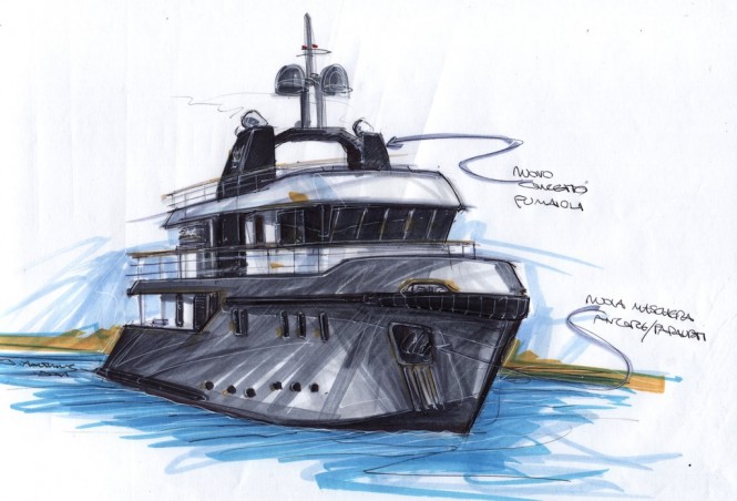Ocean King 88 Yacht sketch Ocean King 88 Yacht sketch