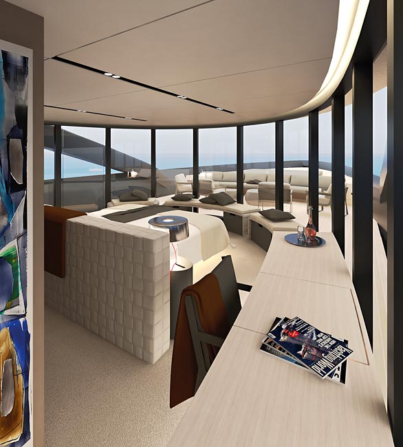 Owners Suite of the CNB 43.20 m motor yacht designed by German Frers Image courtesy of CNB Superyachts Owners Suite of the CNB 43.20 m motor yacht designed by German Frers Image courtesy of CNB Superyachts
