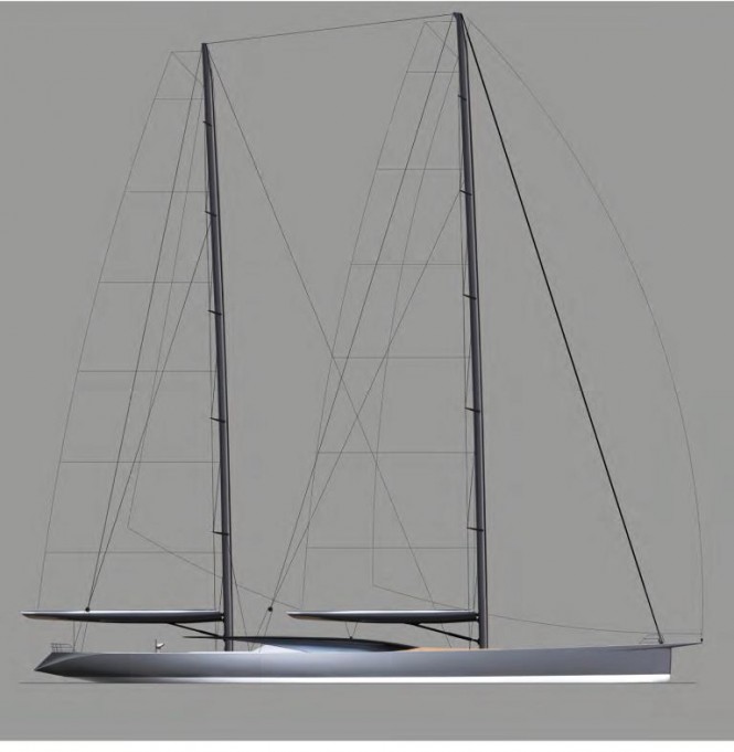 63m Sailing Ketch P1710 by Dubois Naval Architects