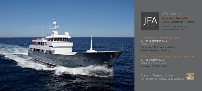 JFA Yachts will be present at the Monaco Yacht Show & Fort Lauderdale Boat Show 2011