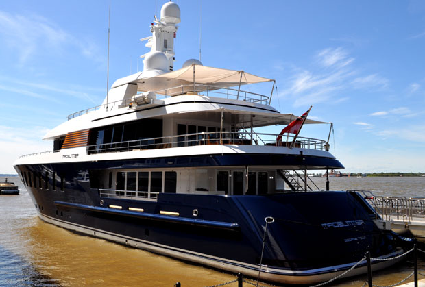 Motor yacht Madsummer  (ex TV) at Dennis Conner’s North Cove