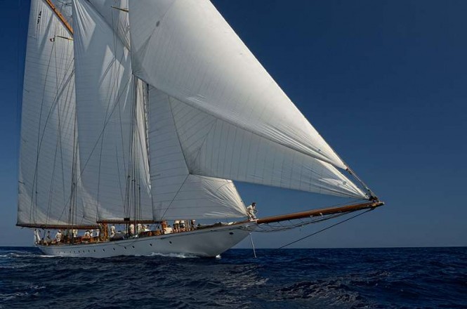 Superyacht Elena and sailing yacht Mariette of 1915 shine in Porto Cervo at Veteran Big Boat Rally