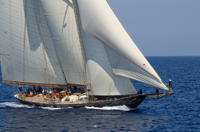 Majestic sailing yacht Mariette of 1915 maintains lead in Porto Cervo at Veteran Big Boat Rally