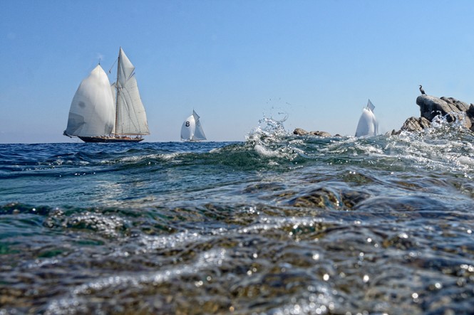 Sailing yacht MARIETTE OF 1915 Queen of the Classics in Porto Cervo at Veteran Big Boat Rally