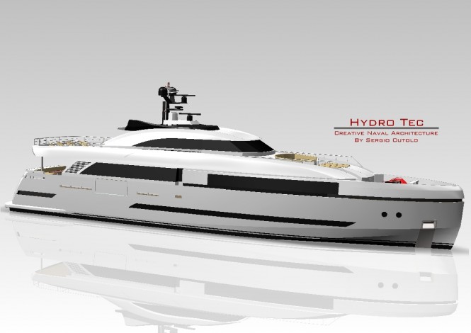 Additional images of the Columbus 125′ Hybrid superyacht design by Sergio Cutolo of Hydro Tec
