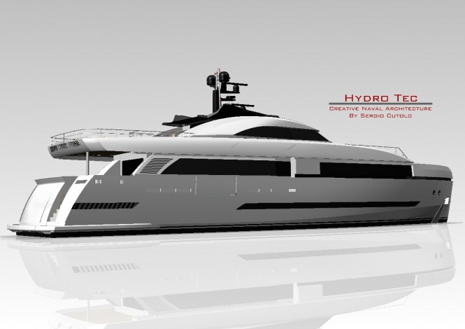 Superyacht Columbus 125 Hybrid by Sergio Cutolo of Hydro Tec to be built by Palumbo Shipyard Superyacht Columbus 125 Hybrid by Sergio Cutolo of Hydro Tec to be built by Palumbo Shipyard