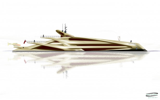 100m and 85m DNA superyacht concepts by McDiarmid Design