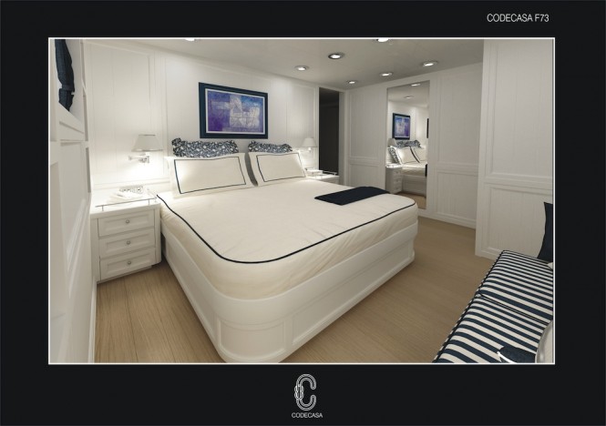 Codecasa 42m F73 motoryacht Guest Cabin Codecasa 42m F73 motoryacht Guest Cabin