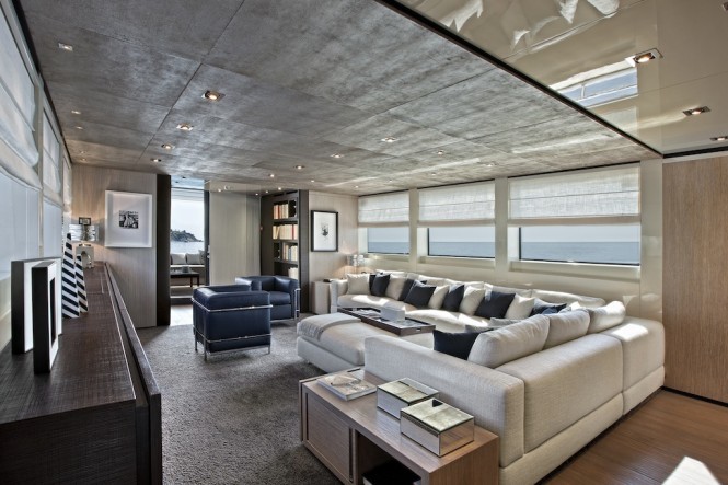 Elegant and stylish interior of the Sanlorenzo SL94 superyacht Francesco Paszkowski designed superyacht SL94 by Sanlorenzo