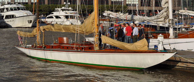 Classic Sailing yachts at Dennis Conner’s North Cove for New York Classic Week