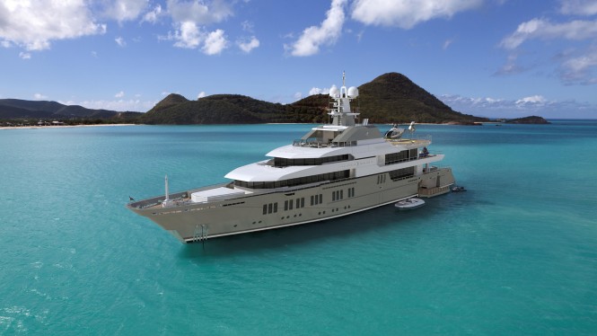 The use of glass on the 72m motor yacht Stella Maris by Viareggio Superyachts