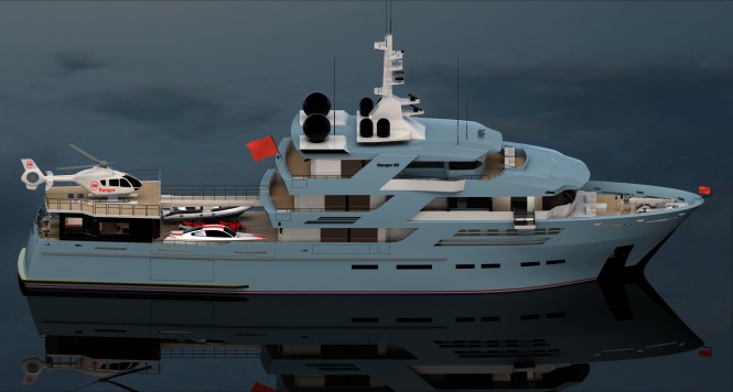 58m Explorer Yacht Ranger by ISA and Egg and Dart Design