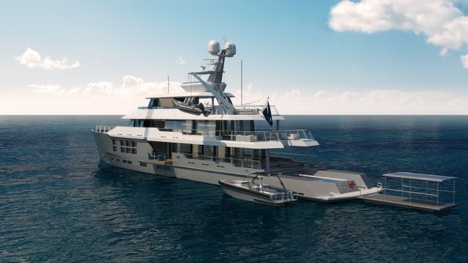 Aquos Yachts Explorer yacht Star Fish - tender platform Aquos Yachts Explorer yacht Star Fish - tender platform