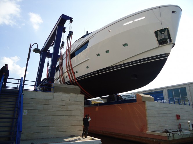 Arcadia 115 M'OCEAN superyacht at her launch Arcadia 115 M'OCEAN superyacht at her launch