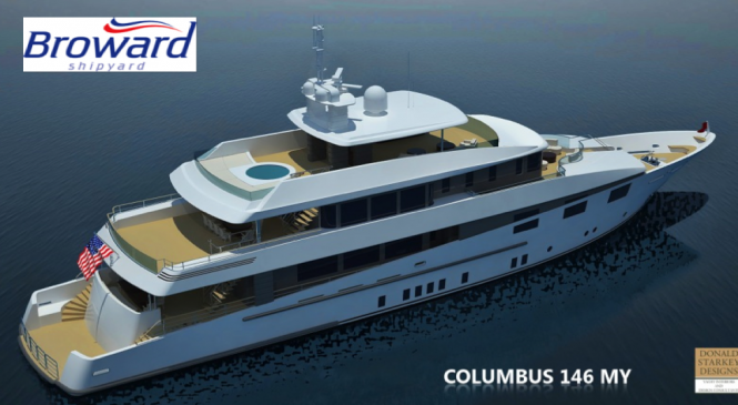 Columbus 146 expedition yacht by Broward Shipyard in collaboration with Donald Starkey Columbus 146 expedition yacht by Broward Shipyard in collaboration with Donald Starkey