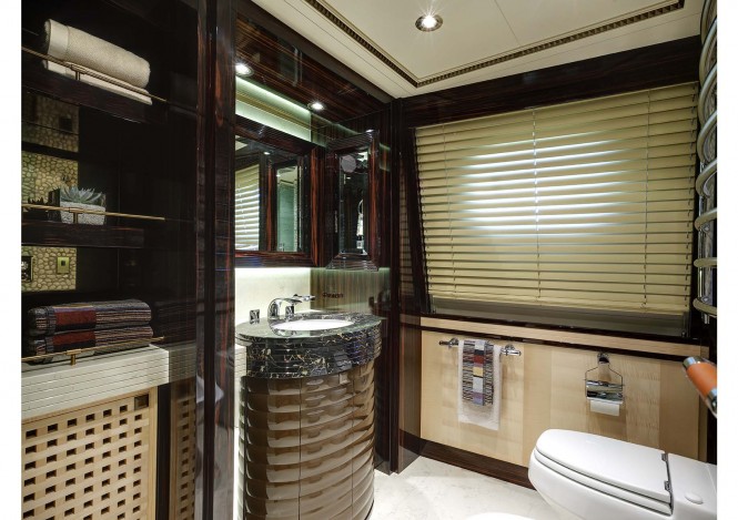 Donald Starkey designed Master En-suite of the Broward motor yacht Columbus 146 Donald Starkey designed Master En-suite of the Broward motor yacht Columbus 146