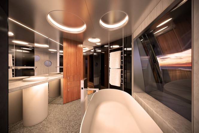 Expedition Superyacht STAR FISH - Owner's Bathroom - Aquos Yachts Expedition Superyacht STAR FISH - Owner's Bathroom - Aquos Yachts