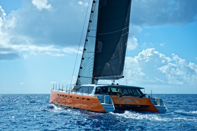 Stunning 32m Luxury Catamaran NECKER BELLE now available for Caribbean Yacht Charter Vacations