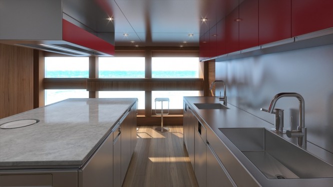 Luxury Aquos Series Motor Yacht Star Fish by McMullen & Wing - Galley Luxury Aquos Series Motor Yacht Star Fish by McMullen & Wing - Galley