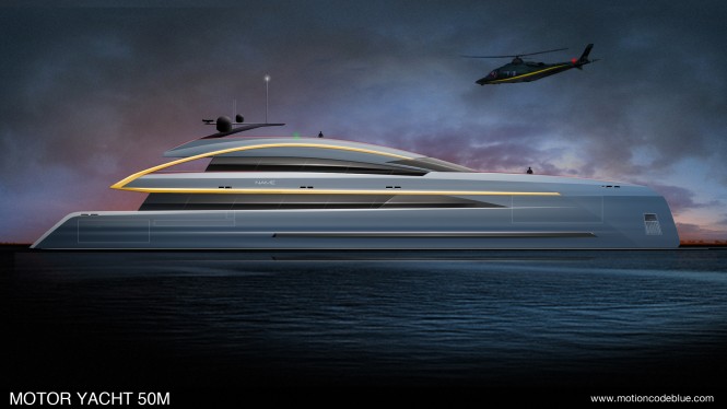 Motion Code Blue superyacht of 50 m Motion Code Blue superyacht of 50 m