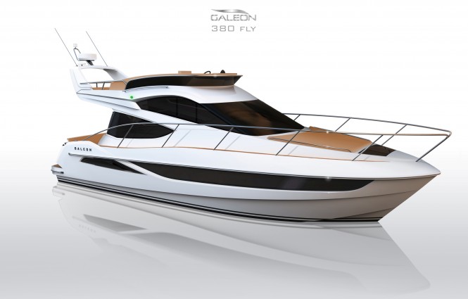 Motor yachts Galeon 420 Fly, Galeon 380 Fly and Galia 650 Walkaround at 2012 Dusseldorf Boat Show