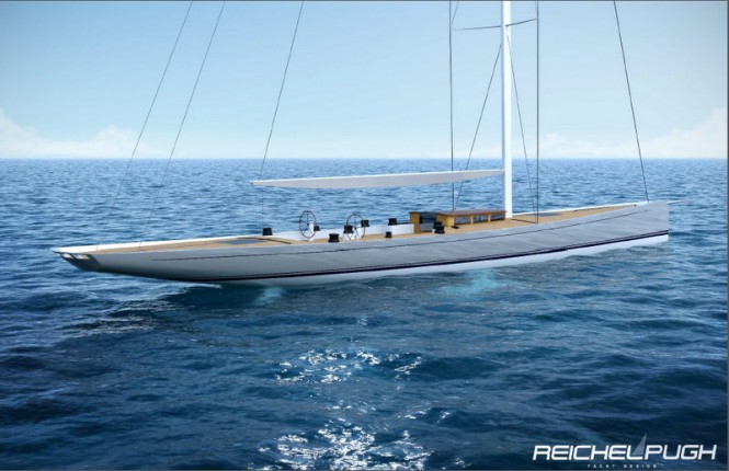 Sailing yacht Classic Racer 115 - sideview Credit Reichel Pugh Yacht Design Sailing yacht Classic Racer 115 - sideview Credit Reichel Pugh Yacht Design