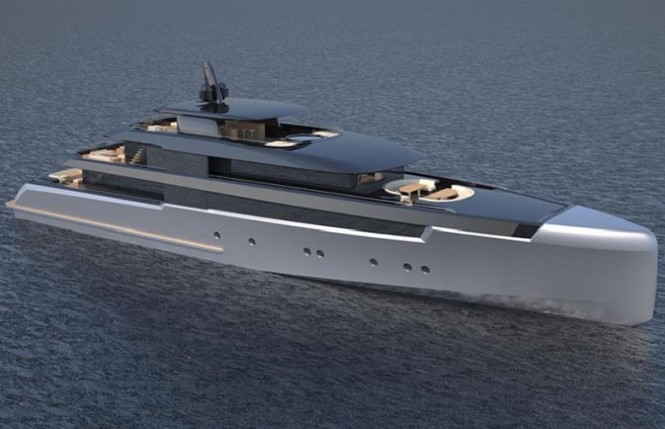 Van Geest 60m yacht - sideview