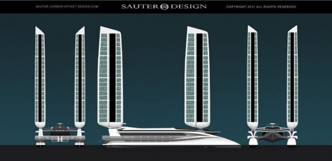 43m eco-friendly catamaran yacht Formula Zero 43 by Sauter Carbon Offset Design