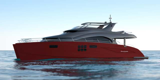 Catamaran 60 Sunreef Power yacht under construction