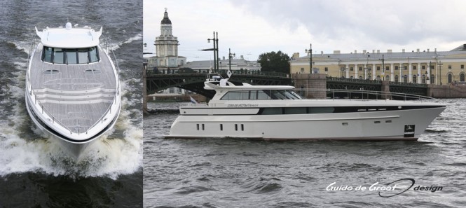 6th 23m Motor Yacht from Laky Verf series designed by Guido de Groot