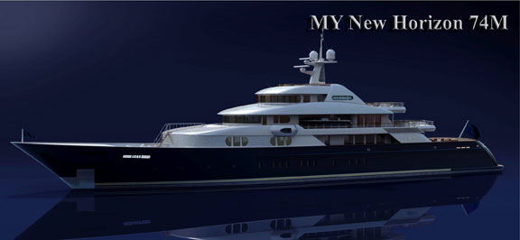 Trinity Yachts 74m motor yacht NEW HORIZON successfully launched