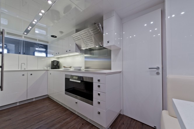 AB 116 superyacht Blue Force One - Galley - Image credit to AB Yachts