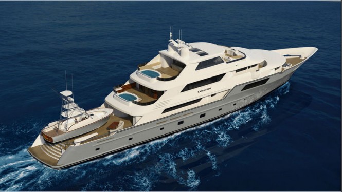 Evolution Superyacht - View from above Evolution Superyacht - View from above