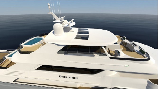 Luxury exterior on board Evolution Superyacht Luxury exterior on board Evolution Superyacht