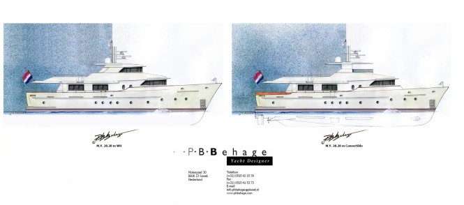 New P.B. Behage 28.28 Convertible Yacht Concept