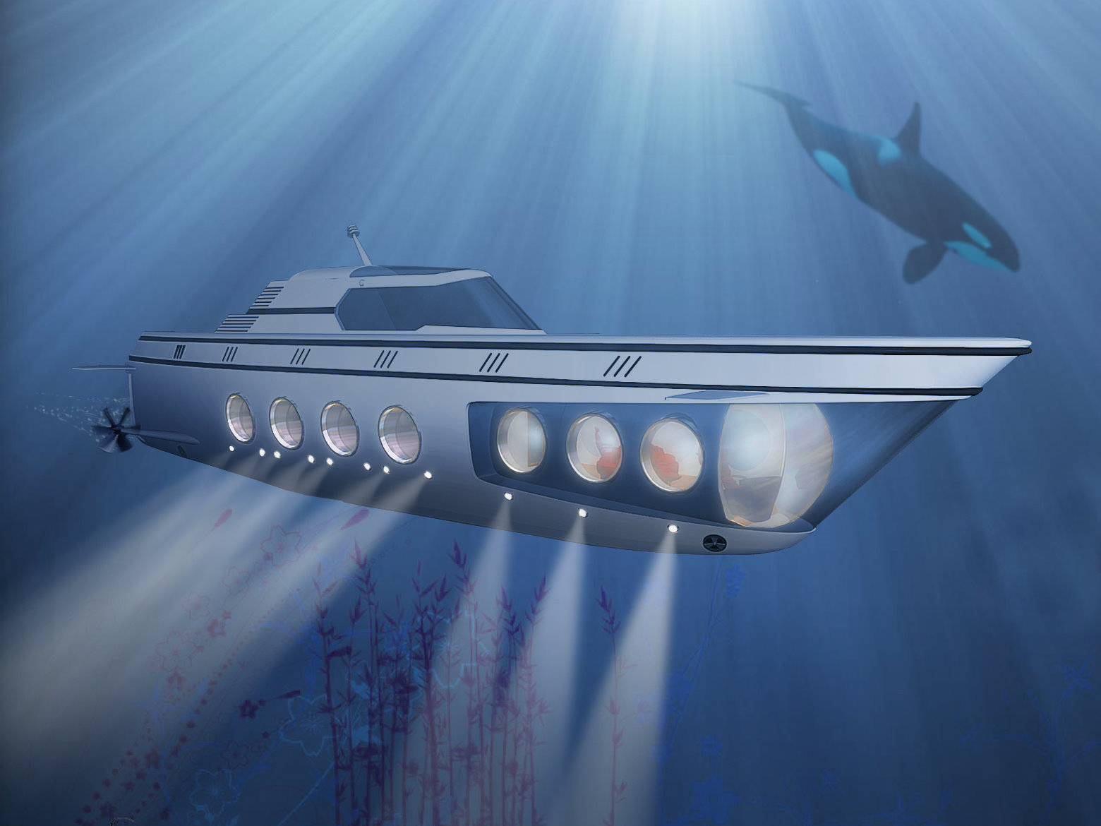 65m Luxury Undersea Yacht Phoenix 1000 by US Submarines